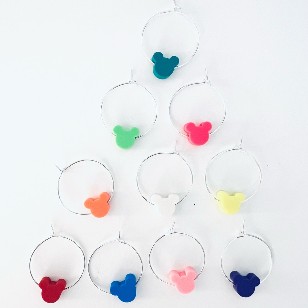 Disney - Mickey Mouse Wine Charms Set of 10 - NEW - boutique- Gift/Disney lover